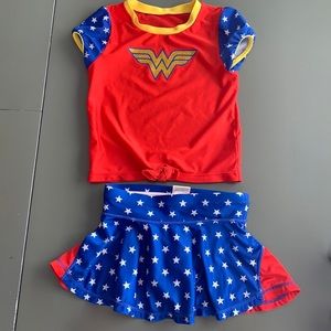Wonder Woman size 6 kids bathing suit